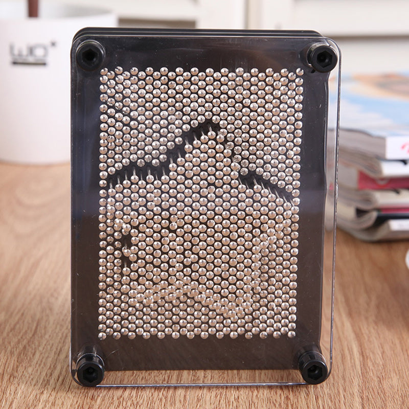 3D Metal Pin Art Board Desk Toy with Plastic Frame