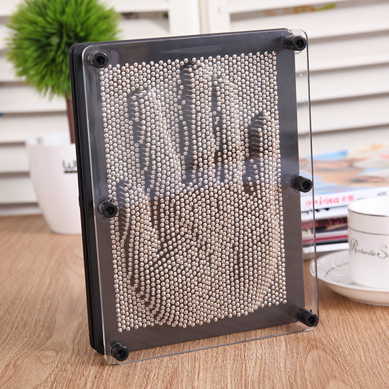3D Metal Pin Art Board Desk Toy with Plastic Frame