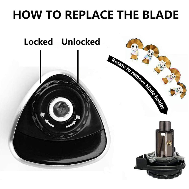 Electric Pencil Sharpener with 2 Blades Battery Powered Desktop