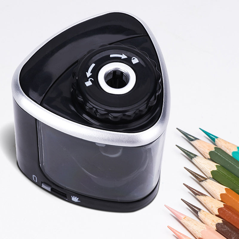 Electric Pencil Sharpener with 2 Blades Battery Powered Desktop
