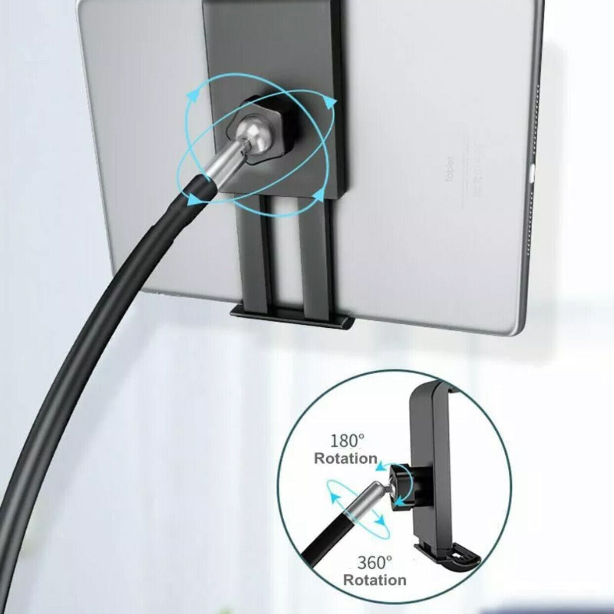 Adjustable Floor Stand Holder with Flexible Arm for Phone Tablet iPad