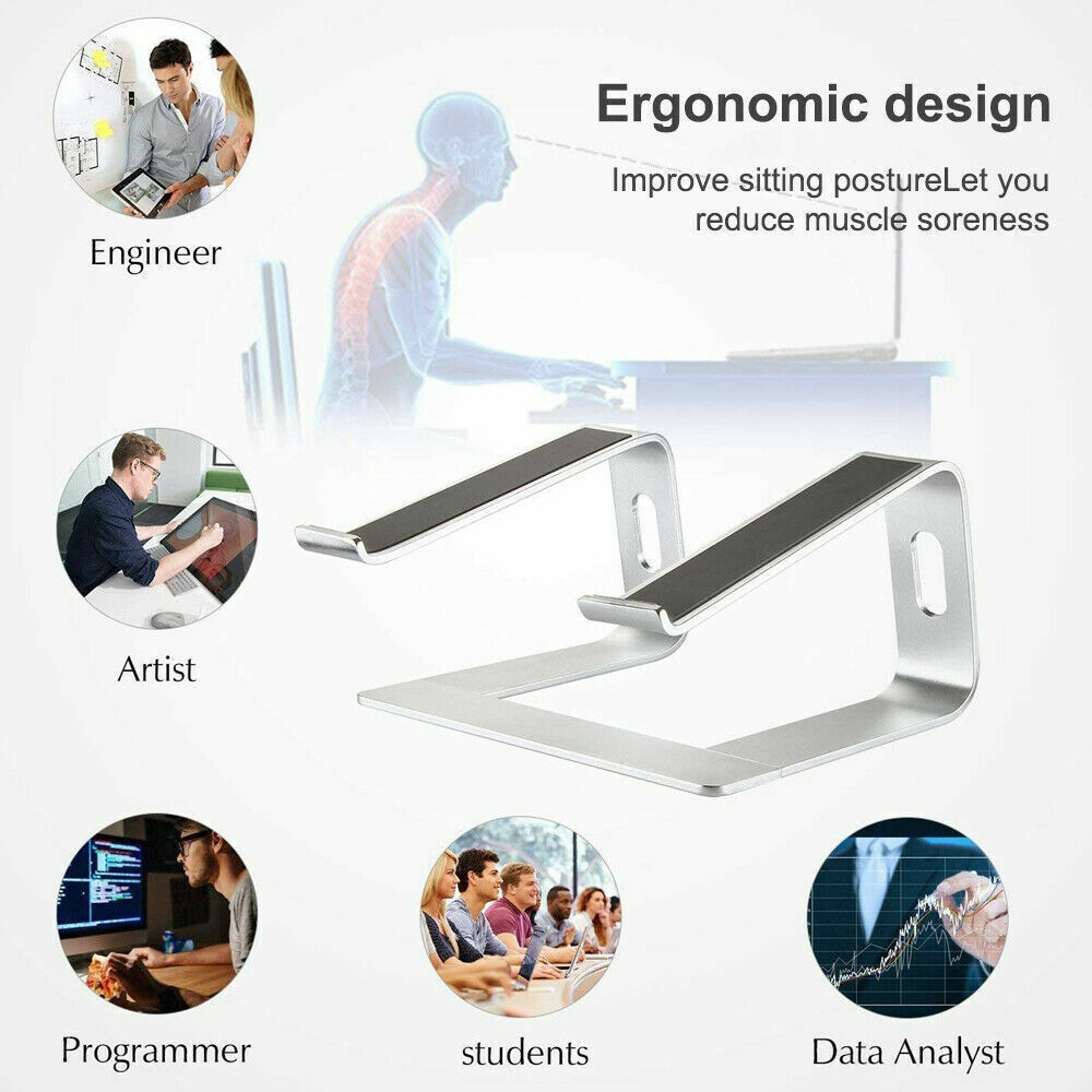 Portable Aluminium Laptop Stand with Ventilated Cooling