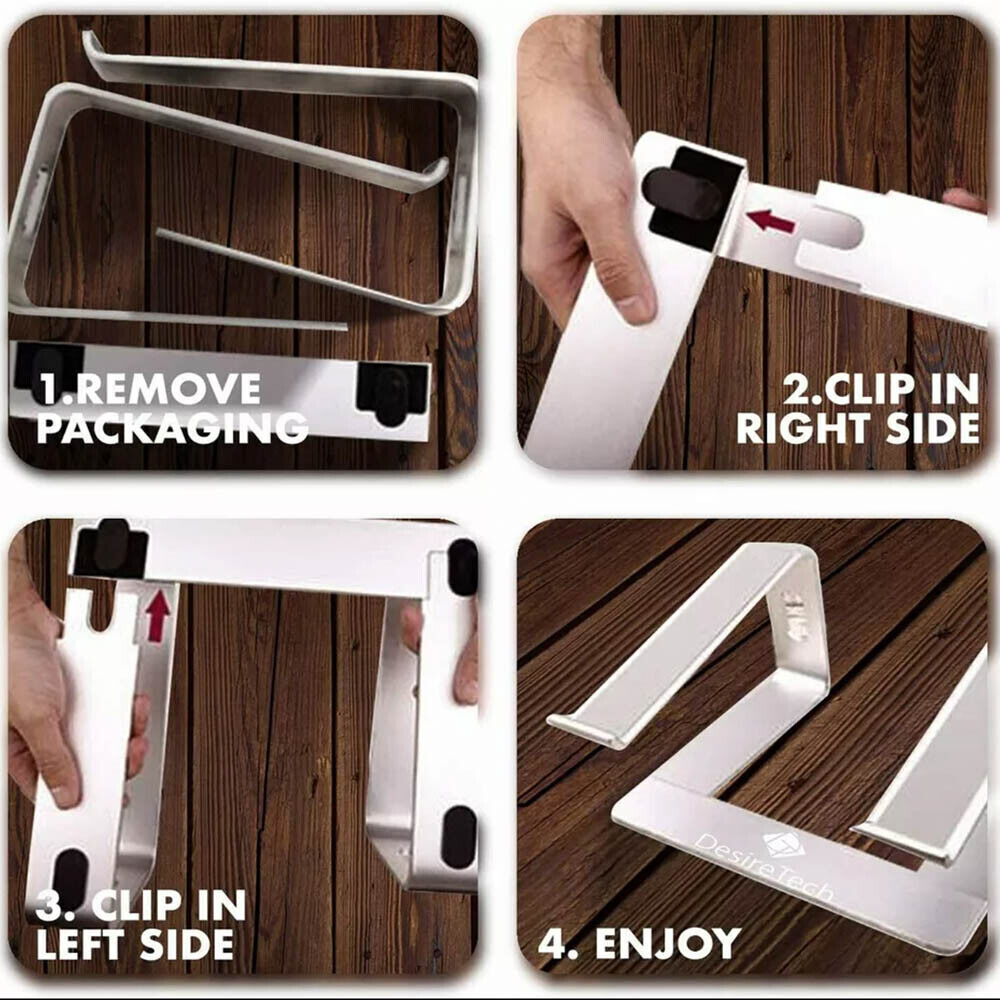 Portable Aluminium Laptop Stand with Ventilated Cooling