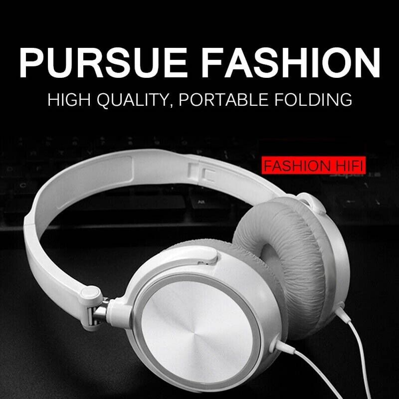 Wired Over-Ear Headphones with Hi-Fi Stereo