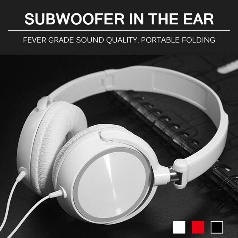 Wired Over-Ear Headphones with Hi-Fi Stereo