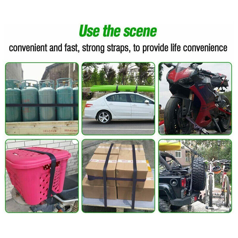 Tie Down Straps 4 Pcs with Metal Cam Buckle