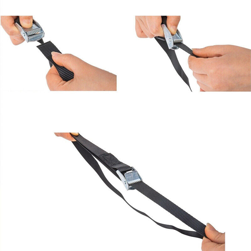 Tie Down Straps 4 Pcs with Metal Cam Buckle