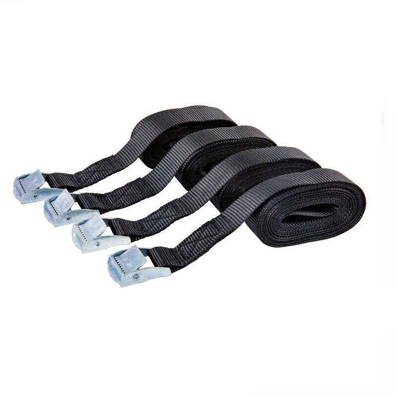 Tie Down Straps 4 Pcs with Metal Cam Buckle