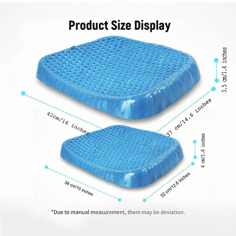 Gel Honeycomb Seat Cushion with Anti-Slip Cover