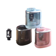Electric Pencil Sharpener with 2 Blades Battery Powered Desktop