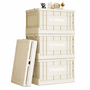 Foldable Beige Storage Box for Toys Books 3 Sizes