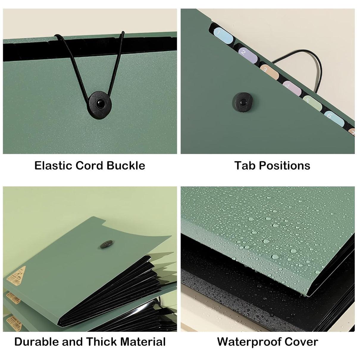 A4 File Folder Organizer Bag Document Holder 8 Layer PP