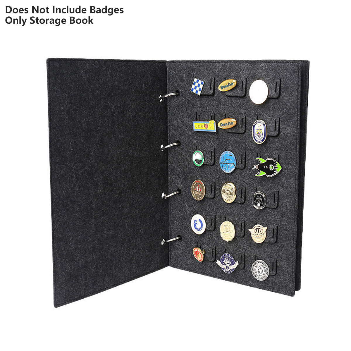 Felt Storage Book Loose-Leaf Folder for Badge Brooches