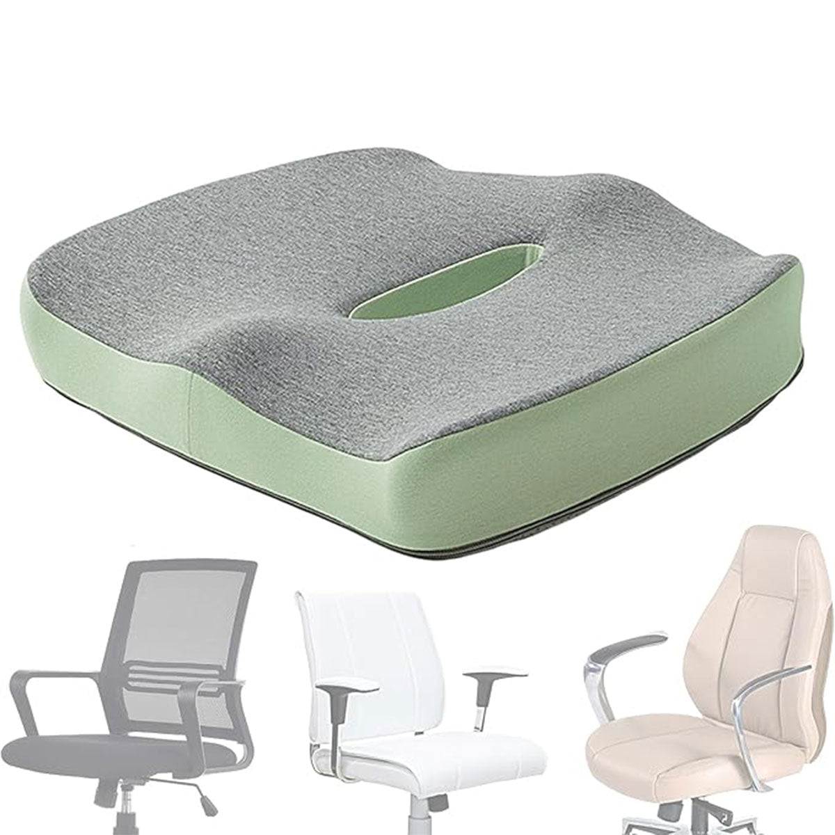 Orthopedic Coccyx Memory Foam Seat Cushion with Cover