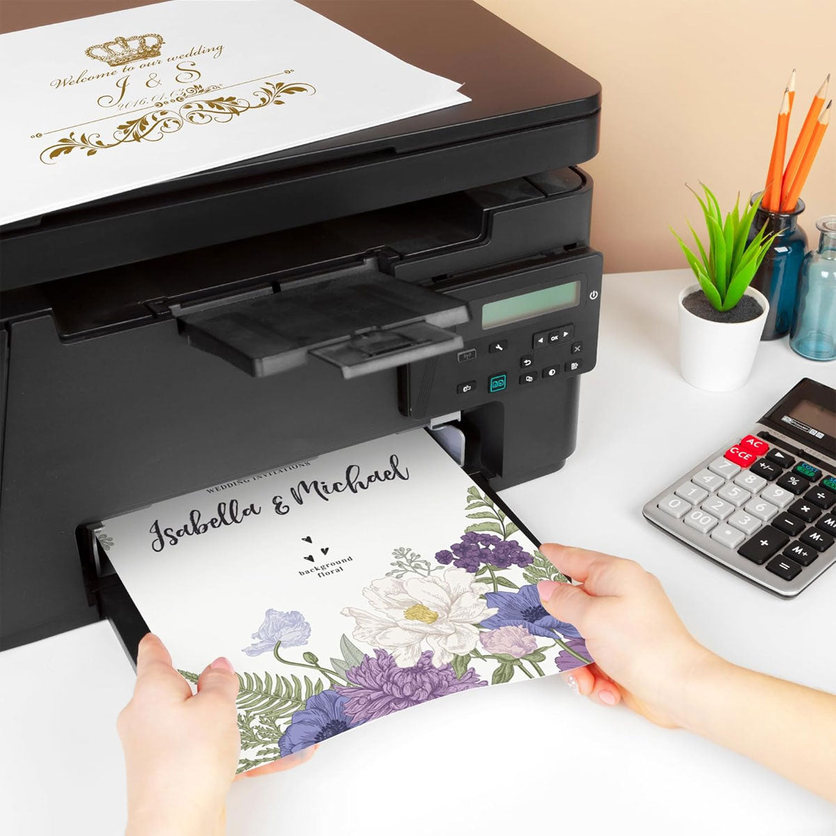 100 Pcs A4 White Card Sheets 200gsm Smooth Wood Pulp