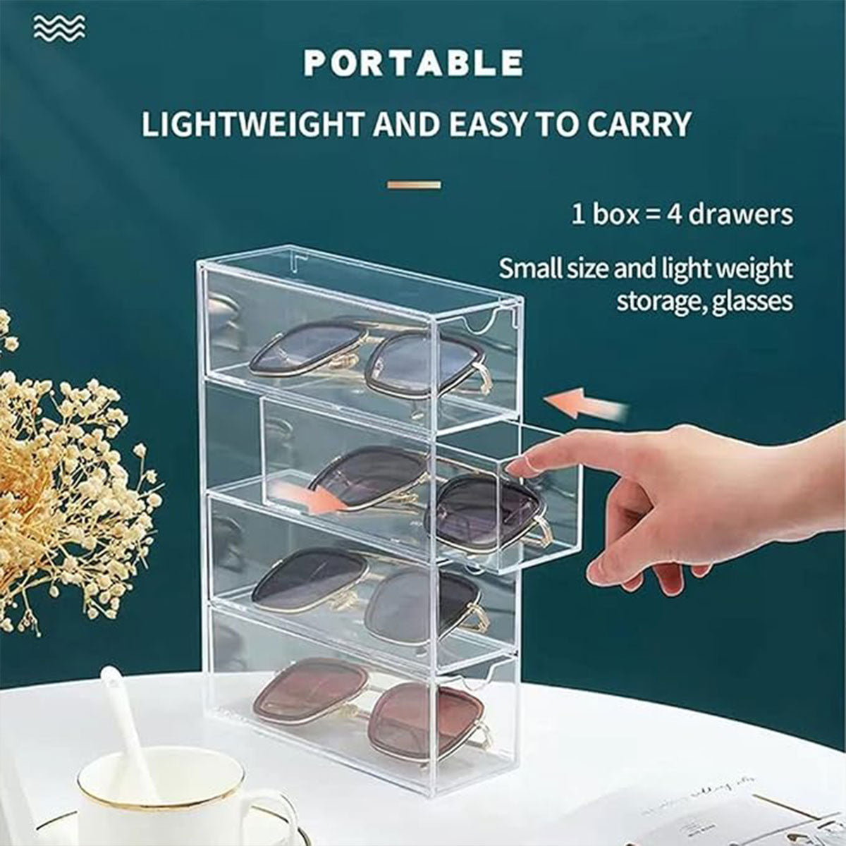Stackable Acrylic Sunglasses Display Storage Box