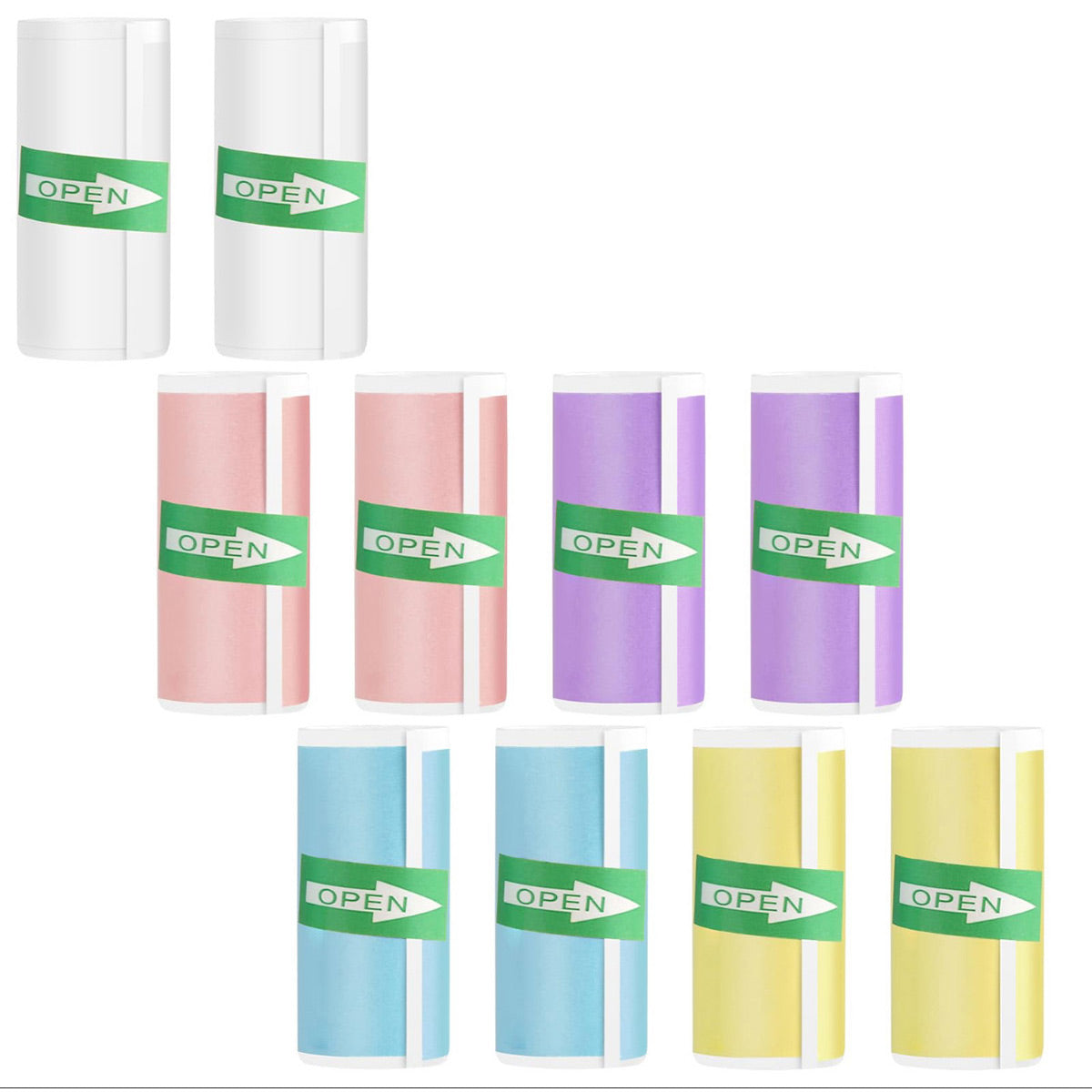 10-30 Rolls Thermal Sticker Paper Labels 57mm