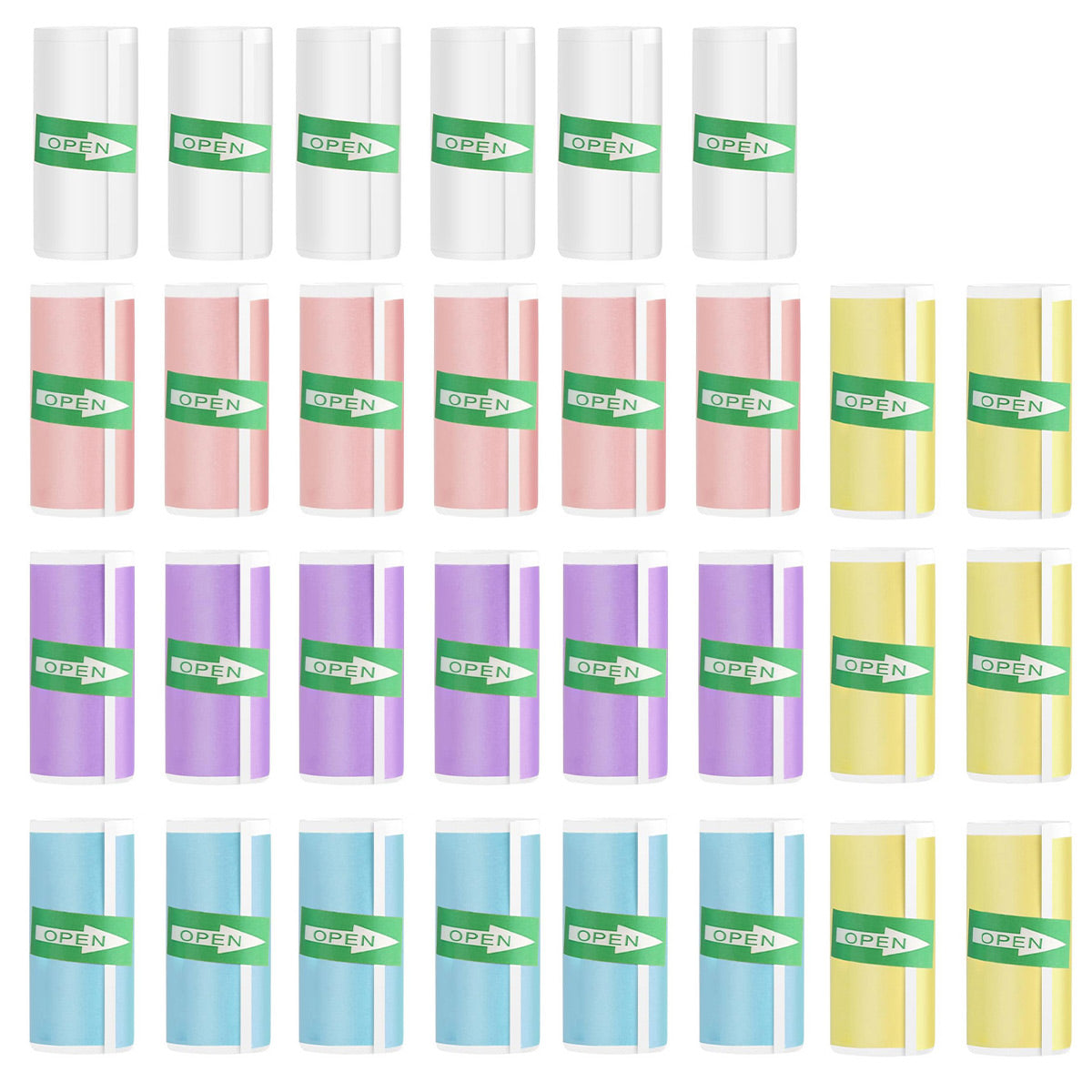 10-30 Rolls Thermal Sticker Paper Labels 57mm
