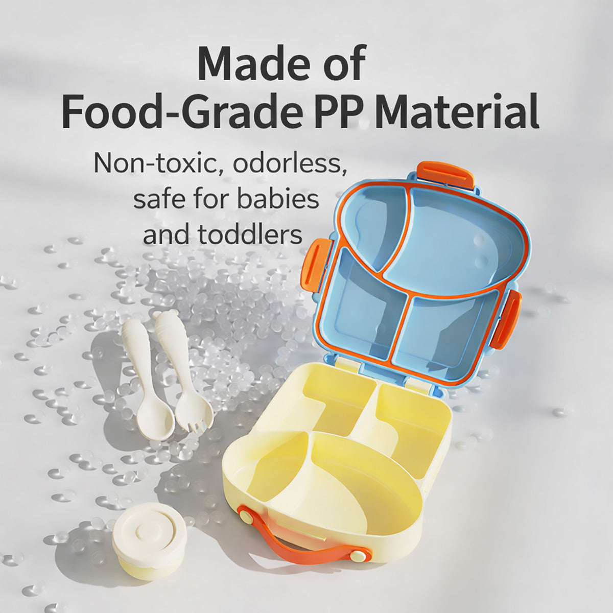 Food Grade PP Bento Lunch Box with Compartments