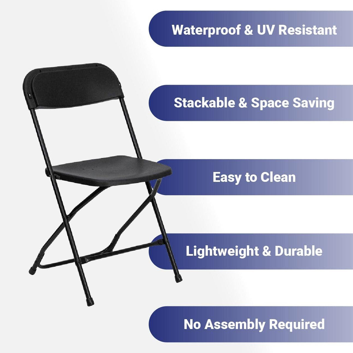 Plastic Folding Chair with Backrest for Office Meeting Training