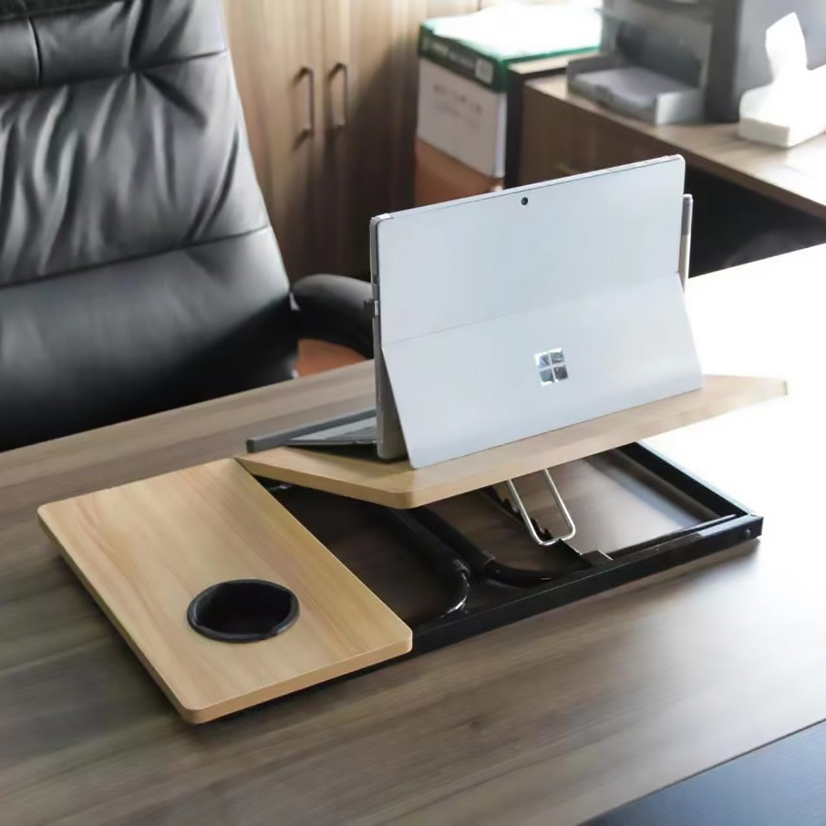 Foldable Laptop Table with 5-Level Height Adjustment