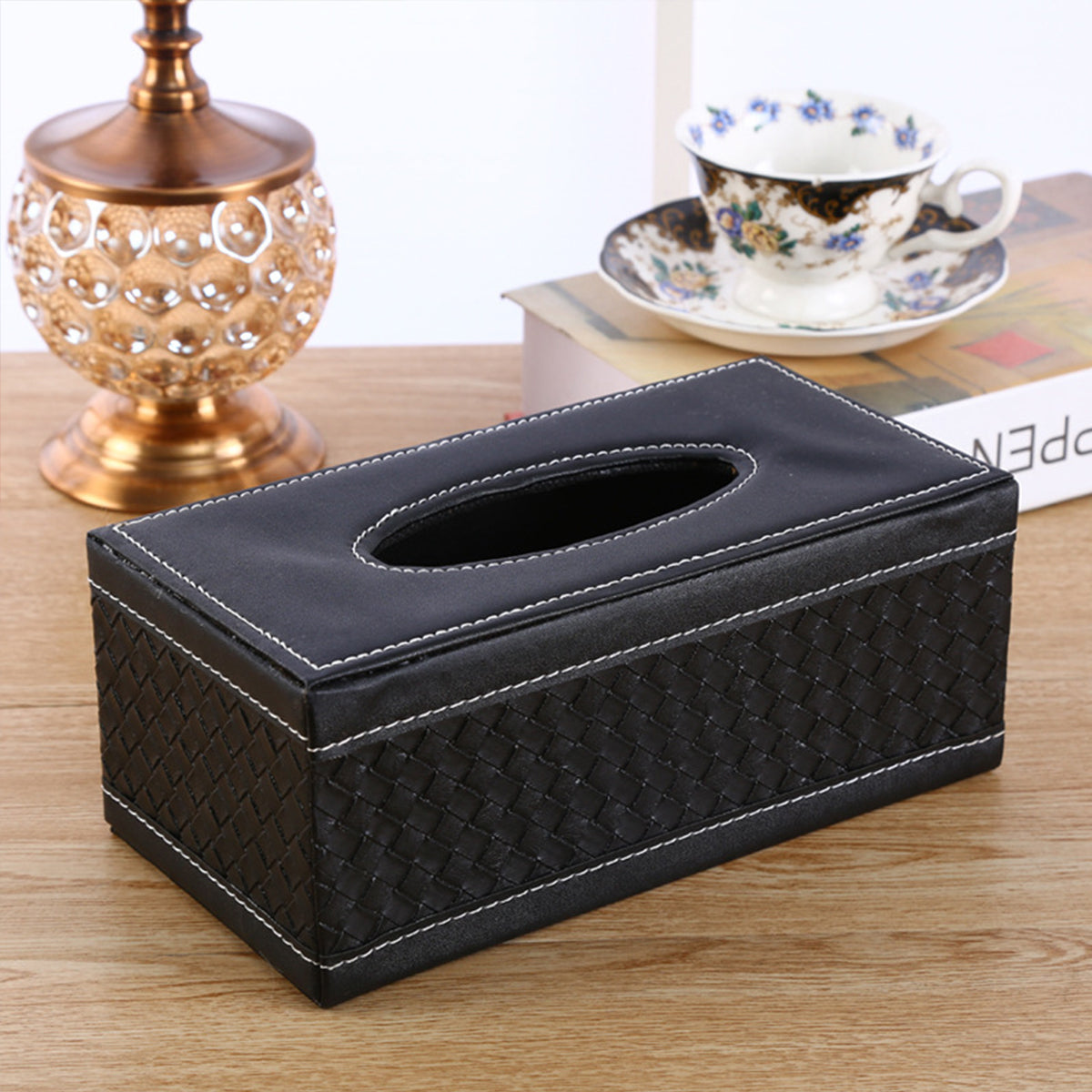 PU Leather Tissue Box Holder for Home Office