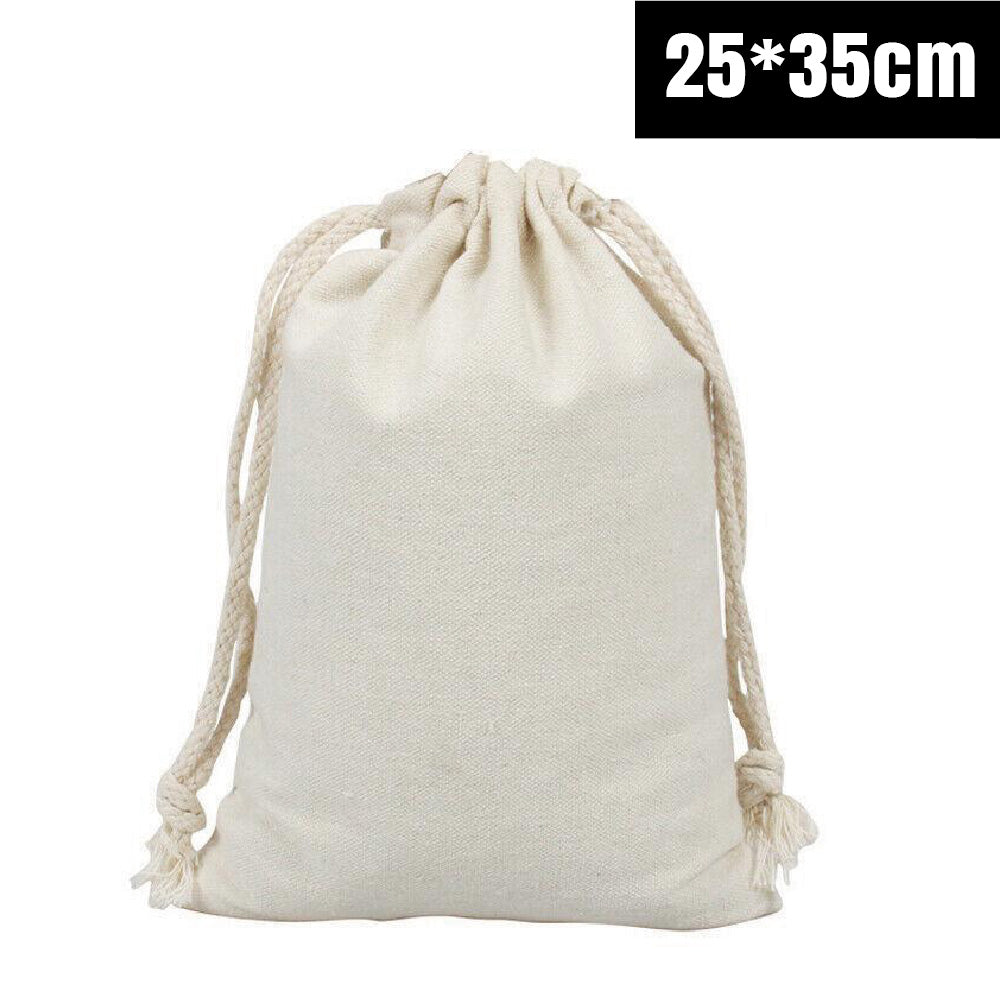 Canvas Drawstring Bags in Bulk Calico Cotton