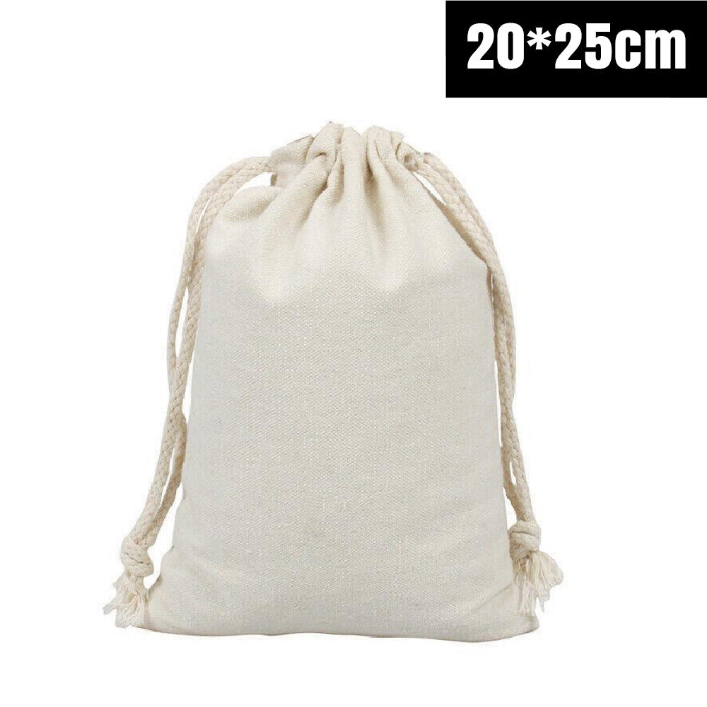 Canvas Drawstring Bags in Bulk Calico Cotton