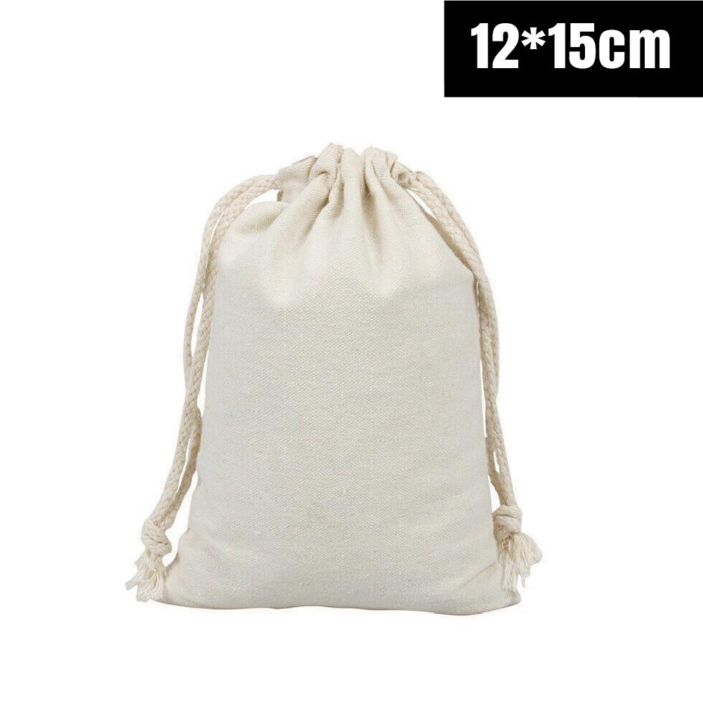Canvas Drawstring Bags in Bulk Calico Cotton