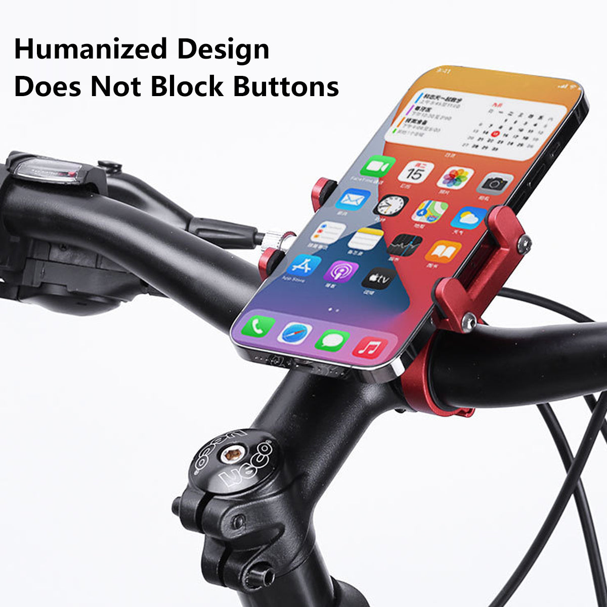 Aluminum Bicycle Phone Mount with Adjustable Clamp