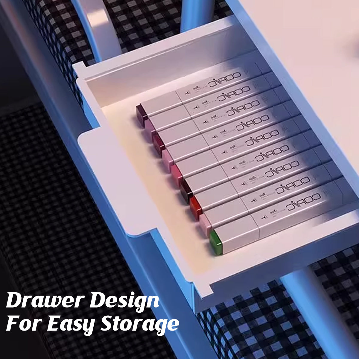 Folding Bed Desk Portable Floor Table with Drawer for Small Spaces