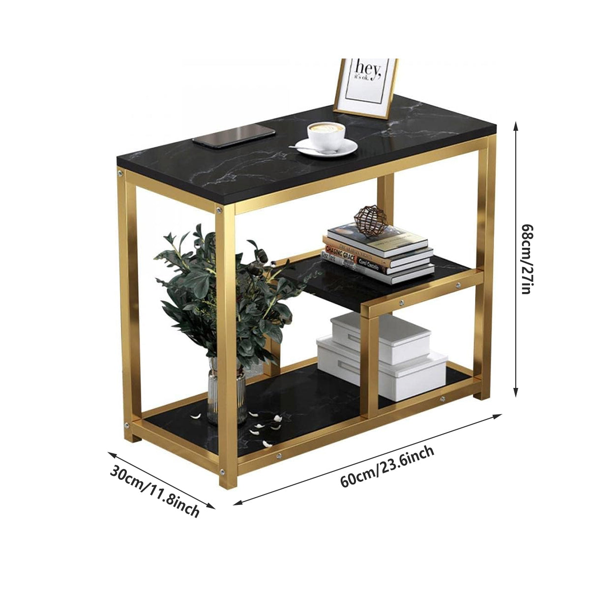 Marble Coffee Table Nesting Sofa Side Bed End Table