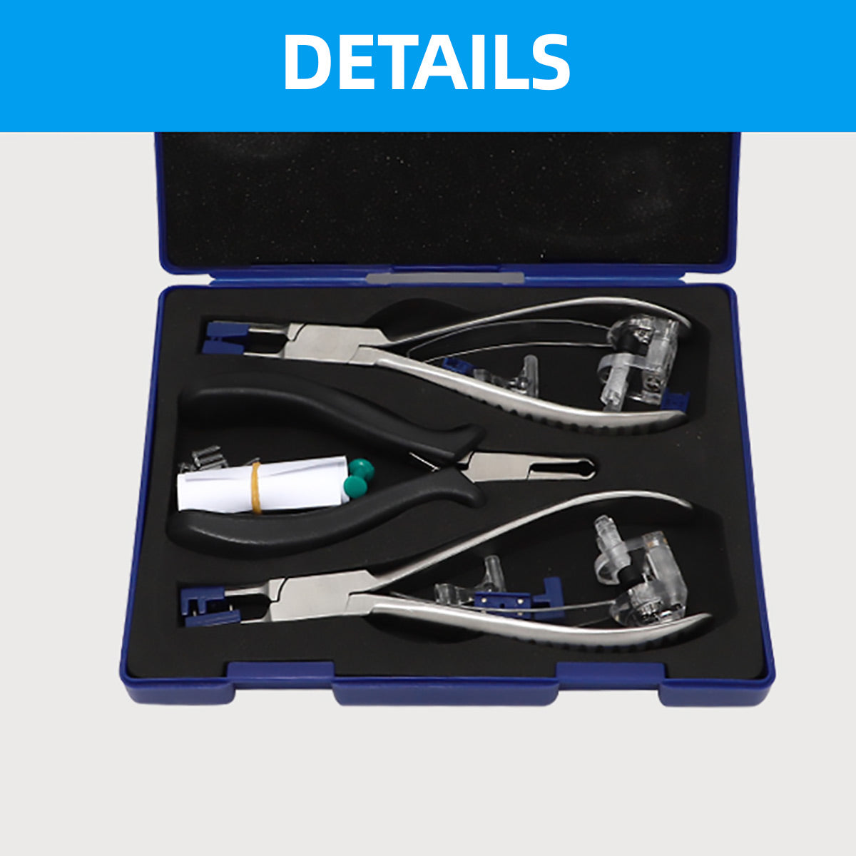 Rimless Glasses Repair Kit with Pliers and Case