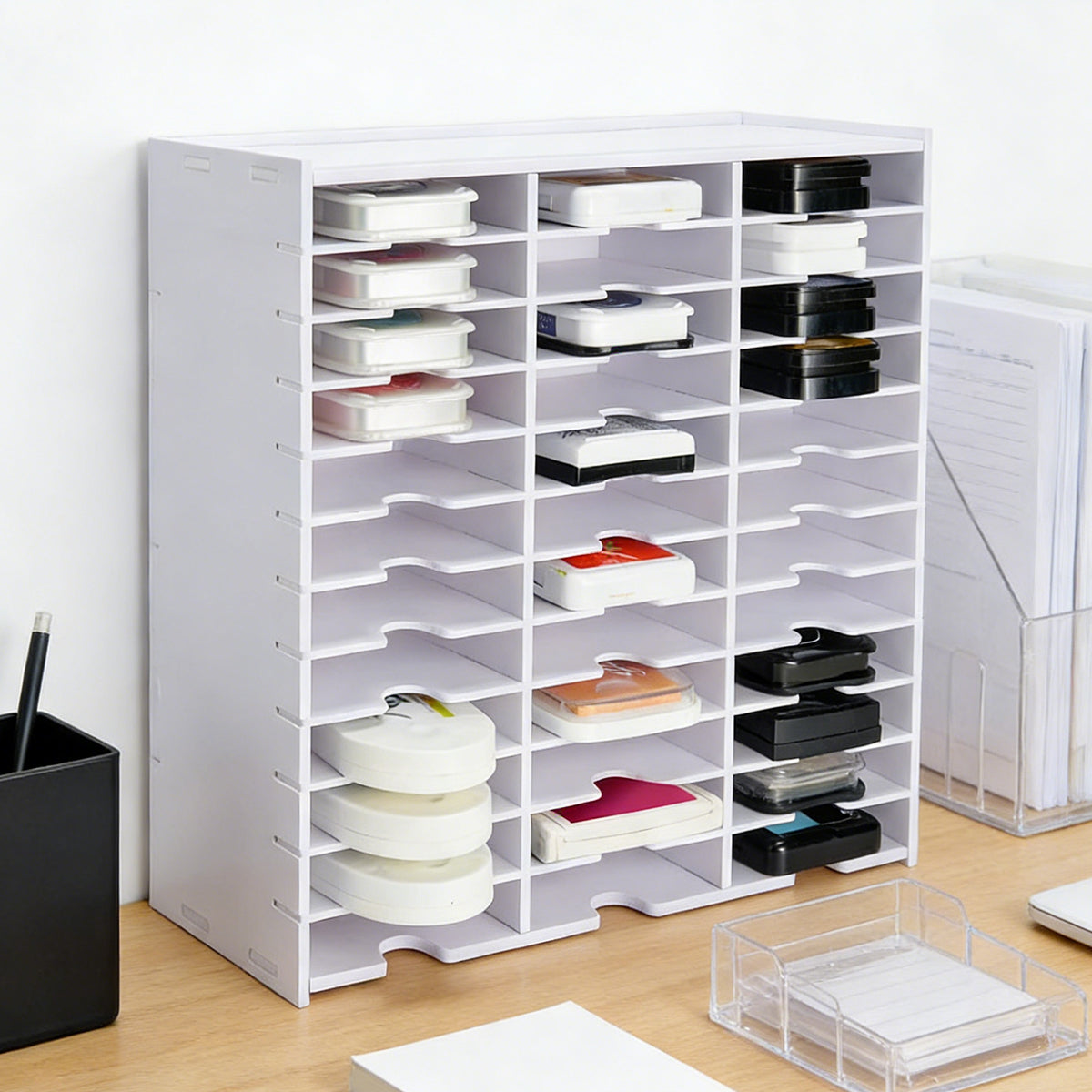 36 Compartment Storage Rack Desktop Organization
