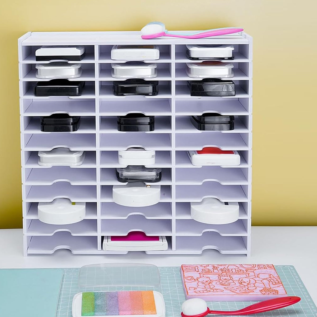 36 Compartment Storage Rack Desktop Organization