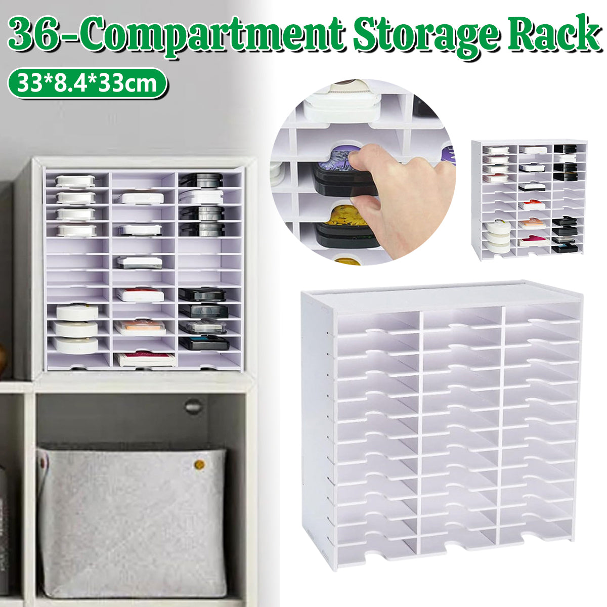 36 Compartment Storage Rack Desktop Organization