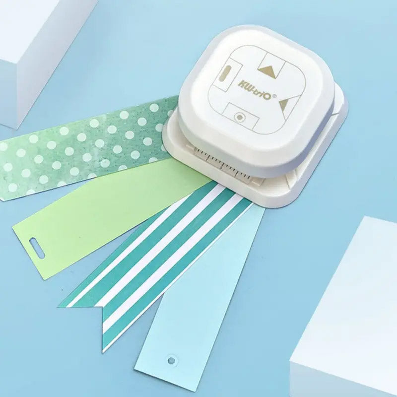 4-in-1 Paper Punch and Embosser with Ruler and Scrap Storage