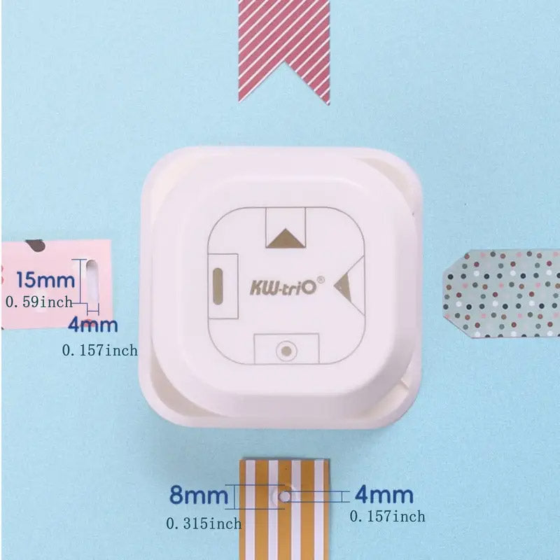 4-in-1 Paper Punch and Embosser with Ruler and Scrap Storage