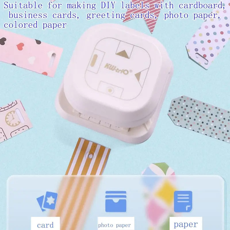 4-in-1 Paper Punch and Embosser with Ruler and Scrap Storage