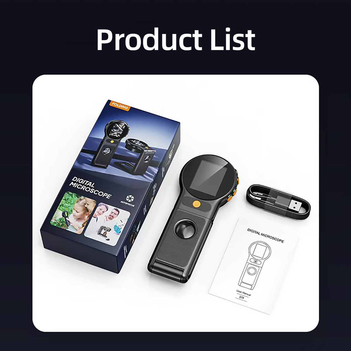 Handheld Digital 100X Magnifier with Auto Focus