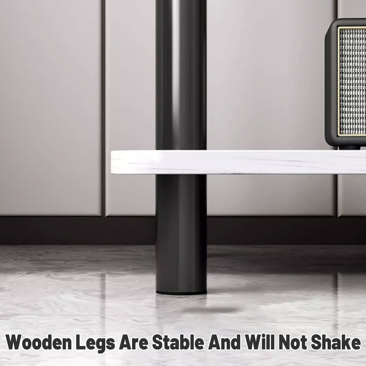 Office Break Room Coffee Table with Double Storage and Space-Saving Design