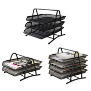 Metal Desktop File Holder Organizer with Multi Tiers