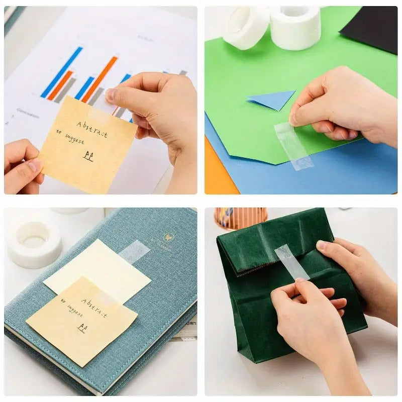 Transparent Tape Dispenser Non-Slip Base Sharp Cutter