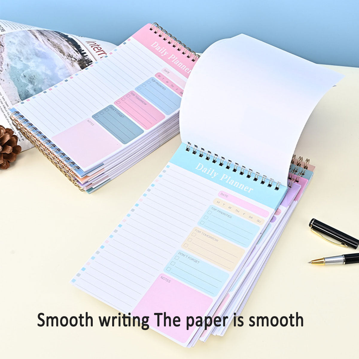 20 Pcs Spiral Week Planner Notebooks 30 Pages Pastel Colours