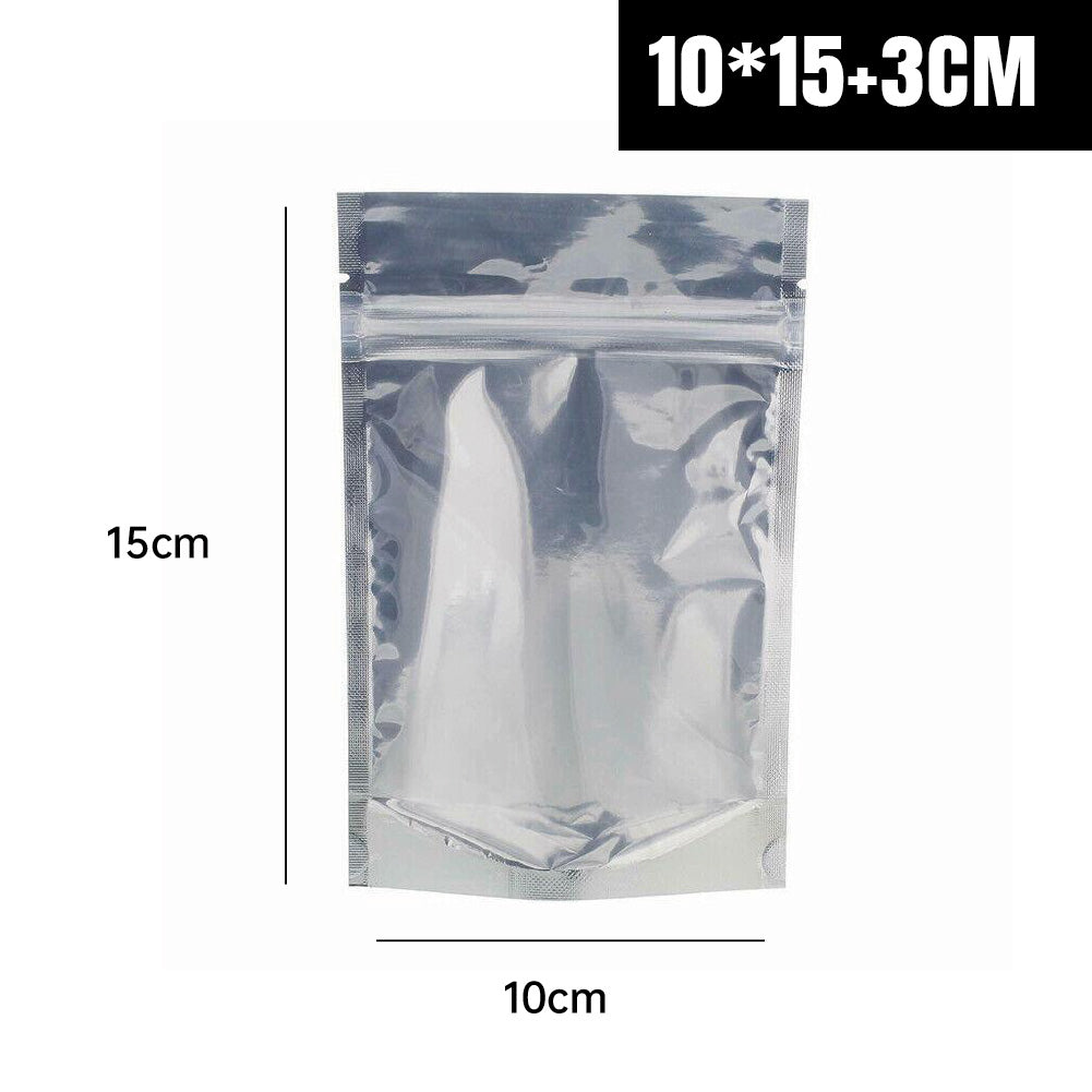 50pcs Mylar Stand Up Zip Lock Food Bags