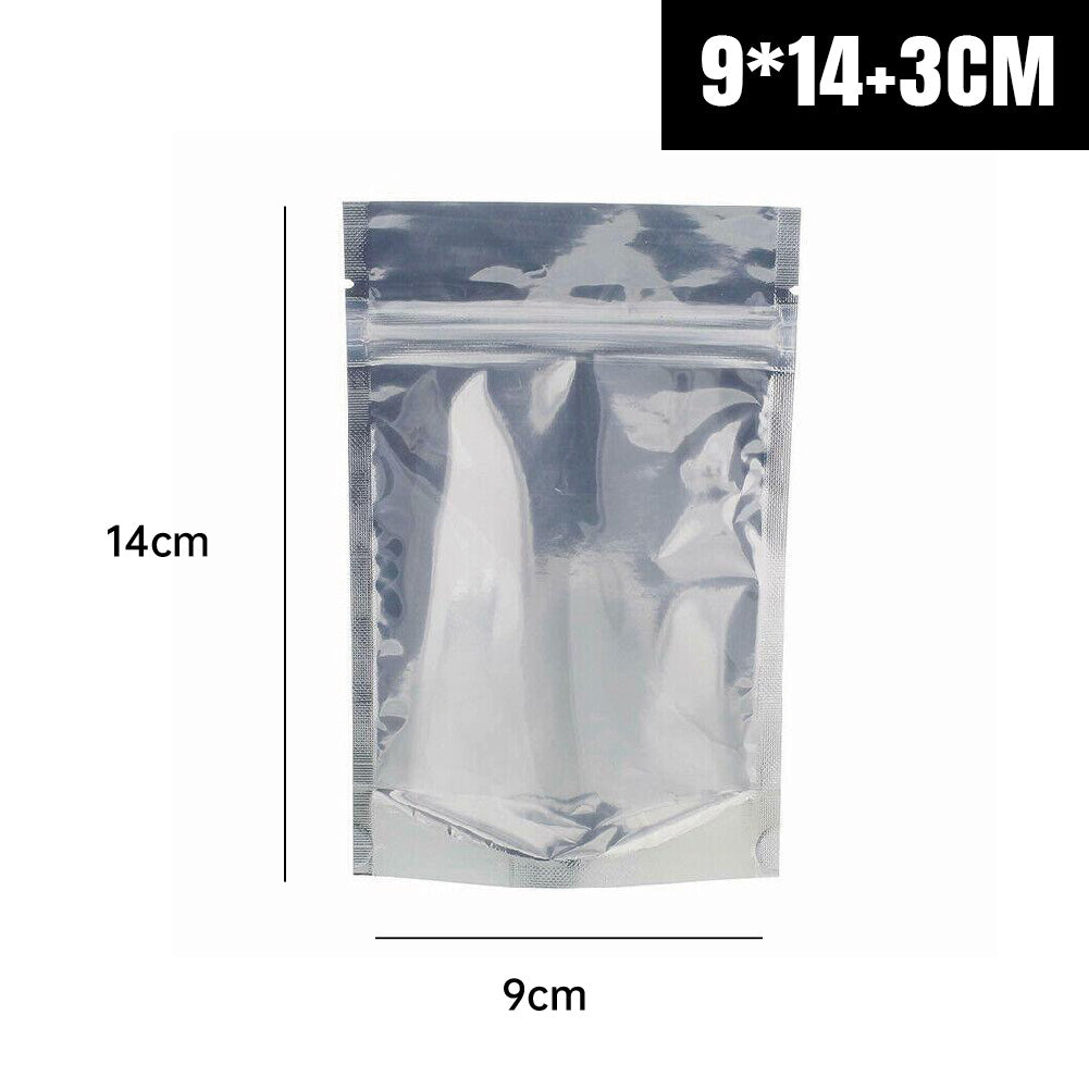 50pcs Mylar Stand Up Zip Lock Food Bags