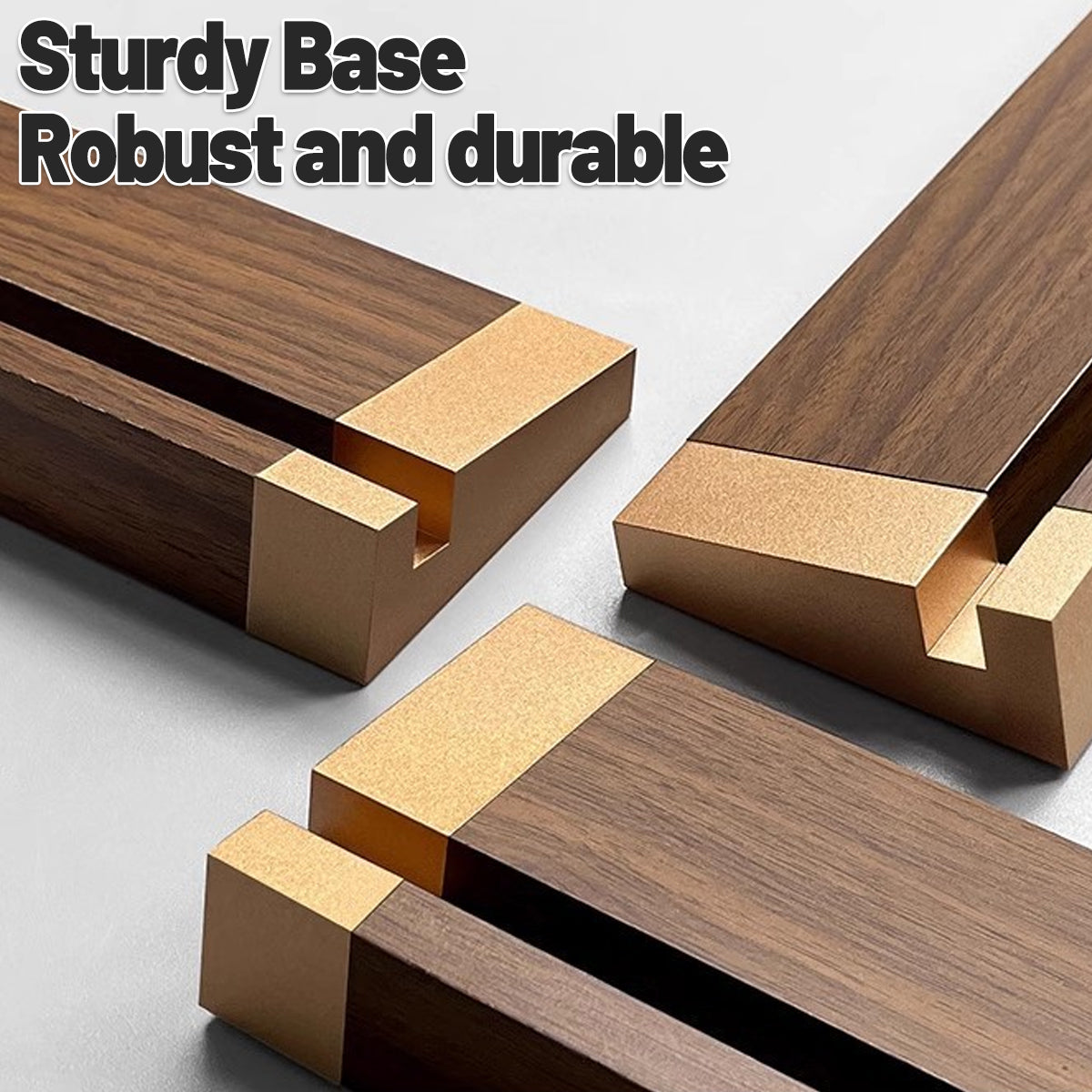 2 Pcs A4 Walnut Acrylic Desktop Display Stand