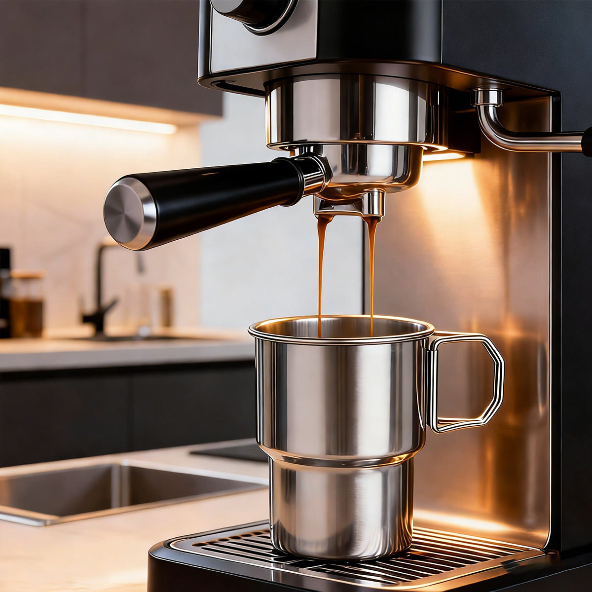 6 Pcs Stainless Steel Step Mugs 480ml Foldable