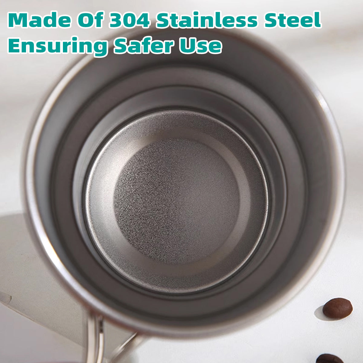 6 Pcs Stainless Steel Step Mugs 480ml Foldable
