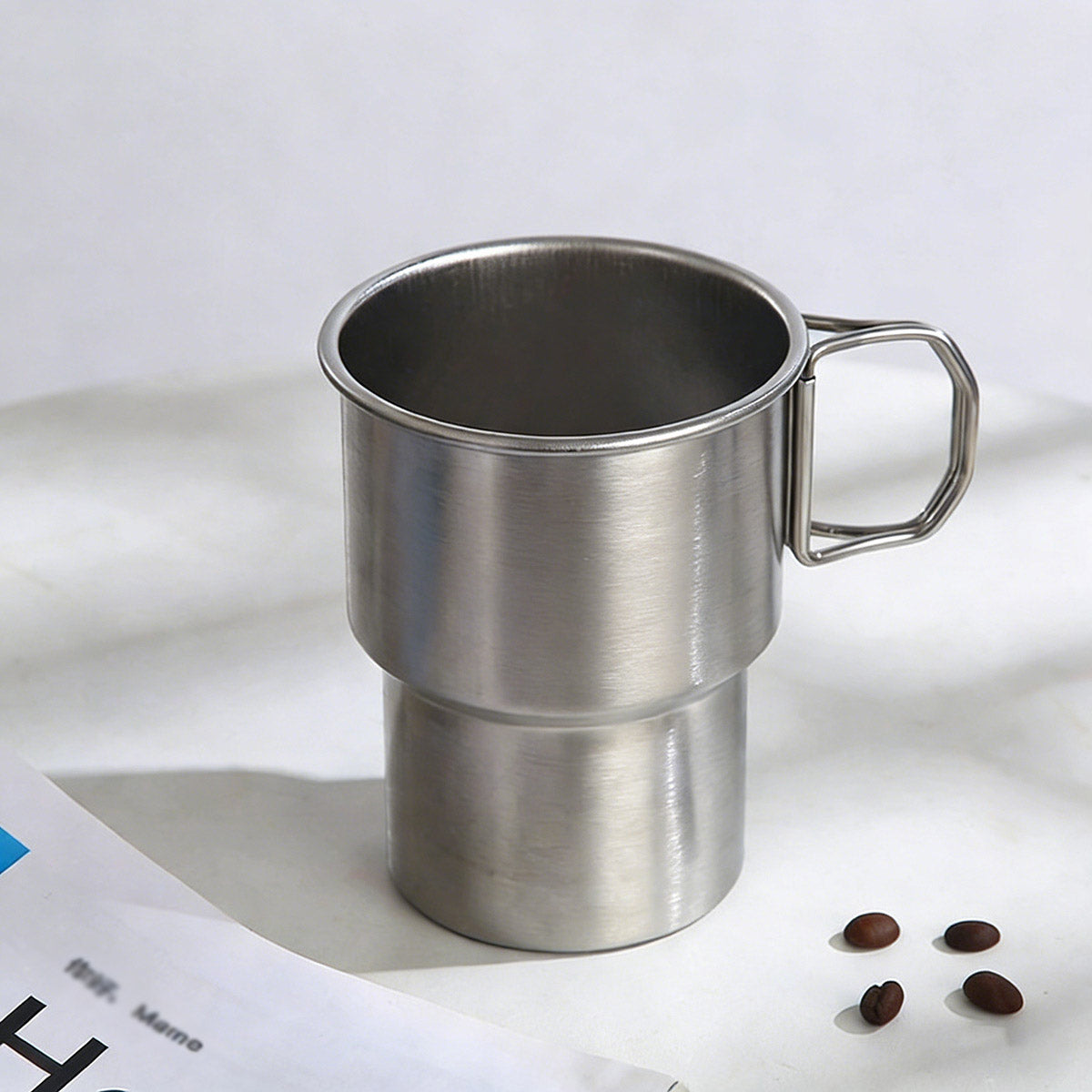 6 Pcs Stainless Steel Step Mugs 480ml Foldable